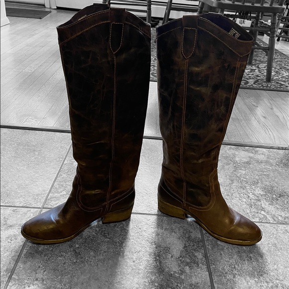 Steve Madden Manor Leather Upper Boots Never Worn - Picture 4 of 10